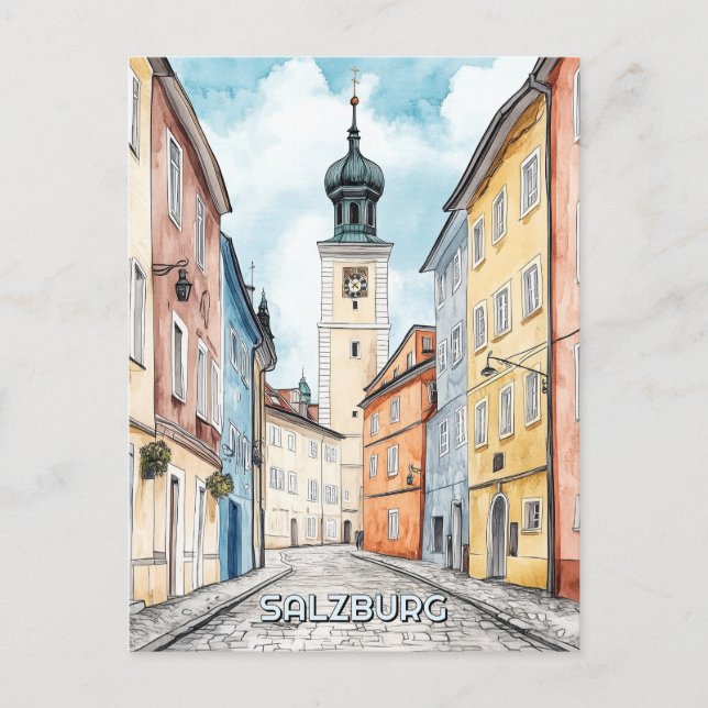 Salzburg Österreich Postkarte (Vorderseite)