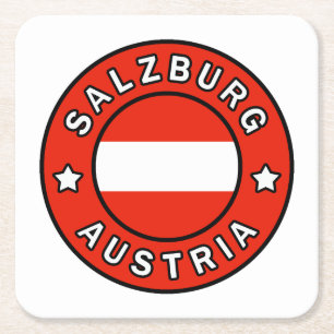 Salzburg Österreich Rechteckiger Pappuntersetzer