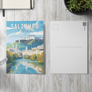 Salzburg Österreich Reise Kunst Vintage Postkarte