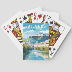 Salzburg Österreich Reise Kunst Vintage Spielkarten