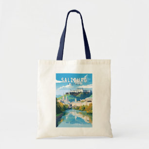 Salzburg Österreich Reise Kunst Vintage Tragetasche
