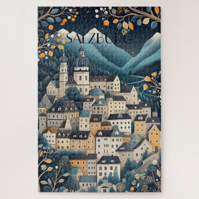 Salzburg Österreich Reisen Puzzle (Vertikal)