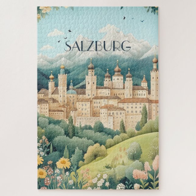 Salzburg Österreich Reisen Puzzle (Vertikal)