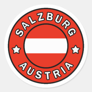 Salzburg Österreich Runder Aufkleber