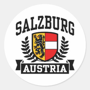 Salzburg Österreich Runder Aufkleber