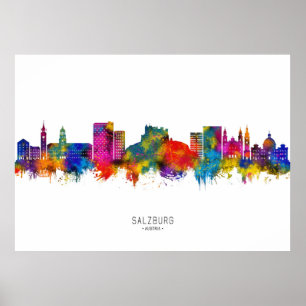 Salzburg Österreich Skyline Poster
