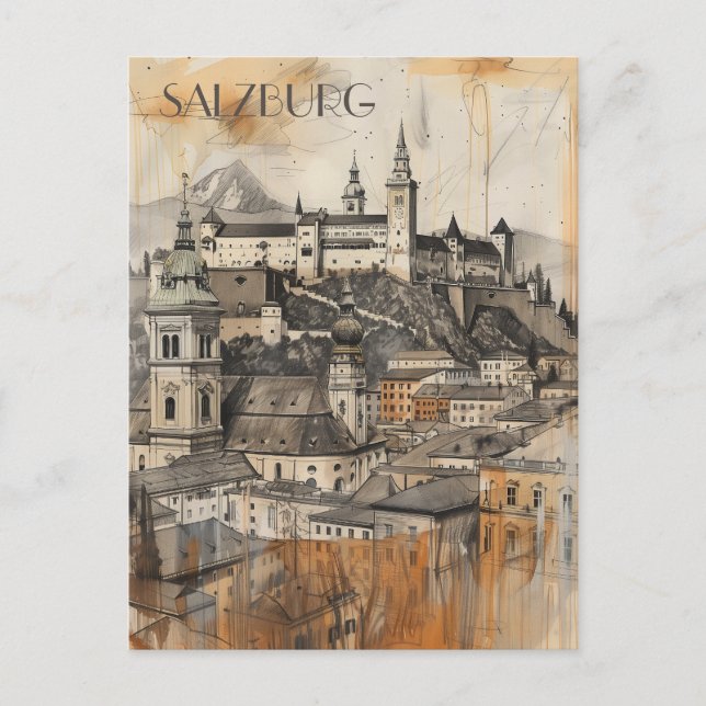 Salzburg Postkarte (Vorderseite)