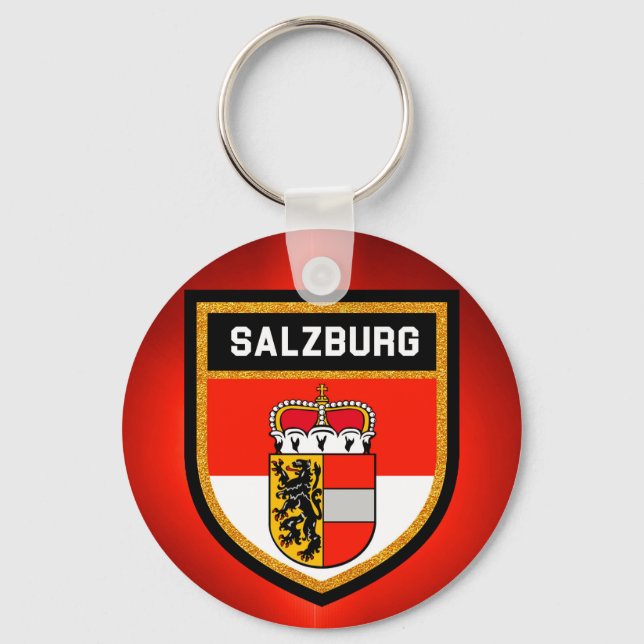 Salzburger Flagge Schlüsselanhänger (Vorderseite)