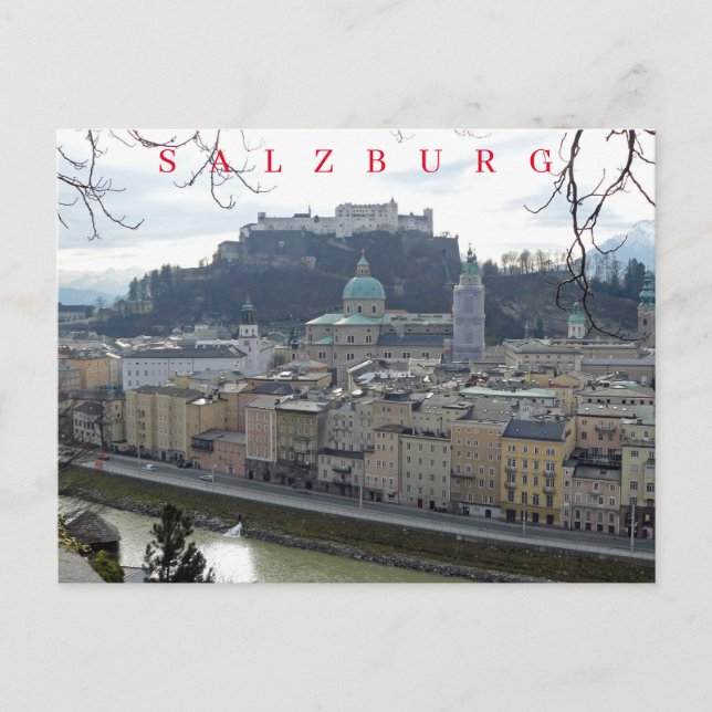 Salzburger Panoramablick Postkarte (Vorderseite)