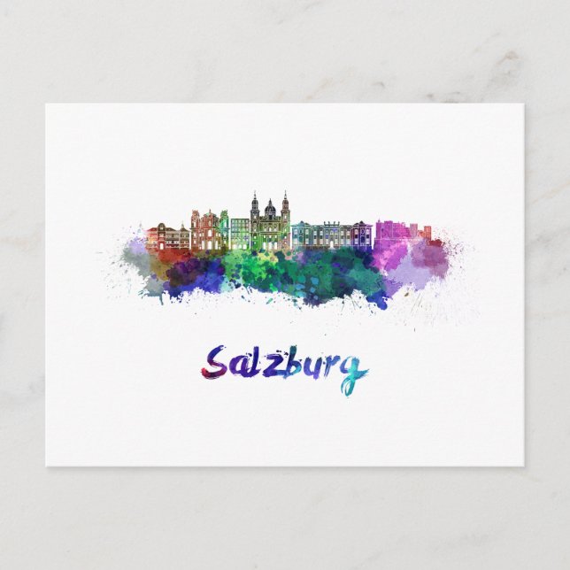 Salzburger Skyline Postkarte (Vorderseite)