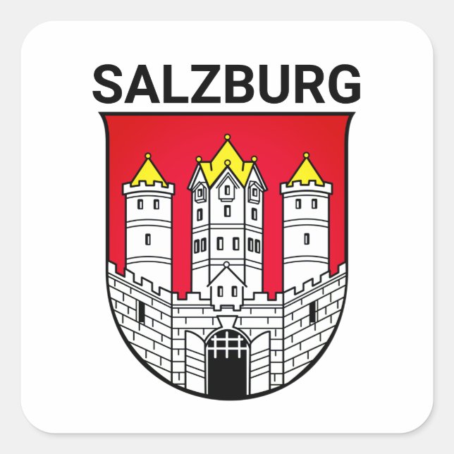 Salzburger Wappen - ÖSTERREICH Quadratischer Aufkleber (Vorderseite)