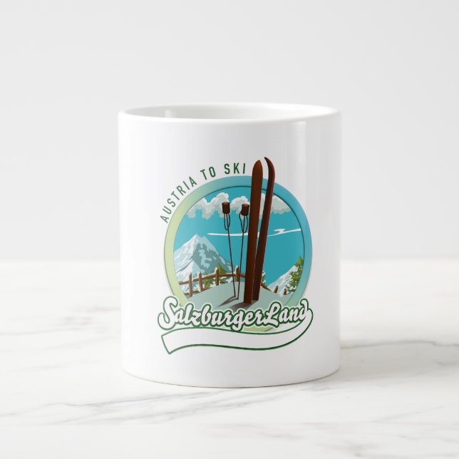 Salzburgerland Österreichischer Ski Jumbo-Tasse (Vorderseite)