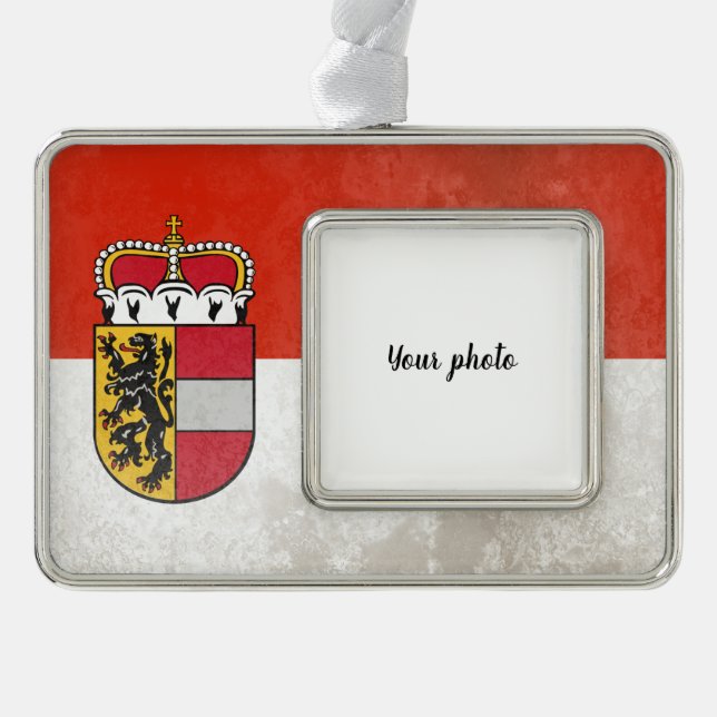 Salzburgerland Rahmen-Ornament Silber (Vorderseite)