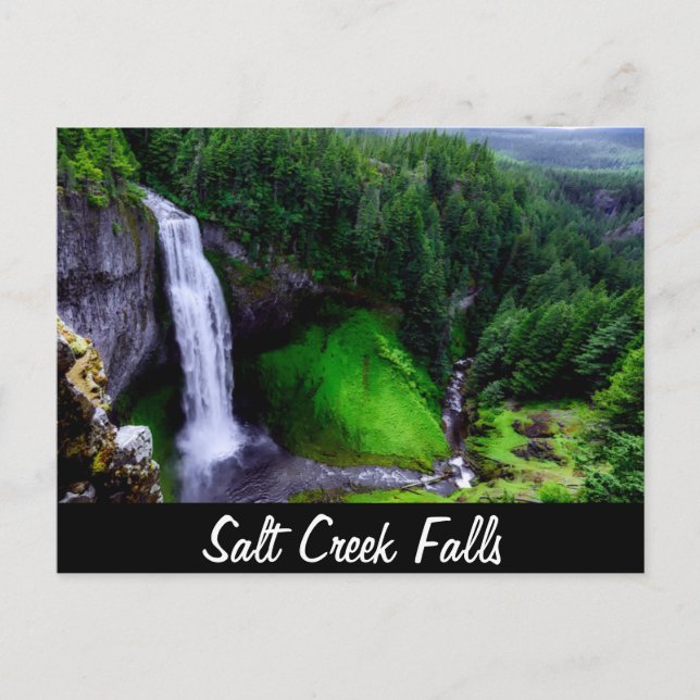 Salzcreek Falls, Oregon Postkarte (Vorderseite)