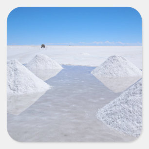 Salzebene-Fotoaufkleber Salars de Uyuni Quadratischer Aufkleber