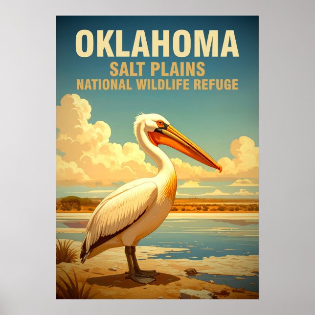 Salzebene von Oklahoma, Nationalreservat für wild  Poster (Vorne)