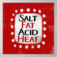 Salzfett saures Heat Poster Kunst, Dichtung und Mu