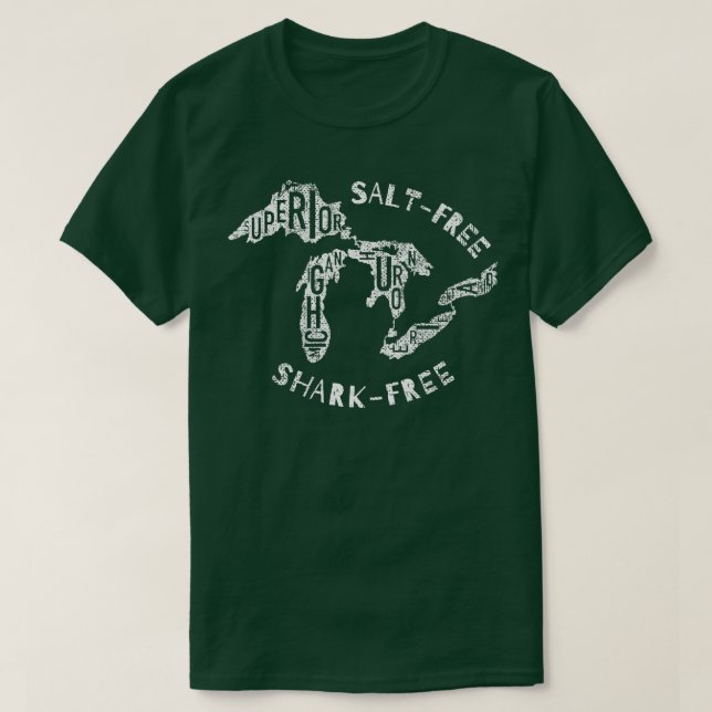 Salzfreies Hai - Gratis Große Seen Premium T-Shirt (Design vorne)