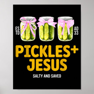 Salzgurken Jesus Salzig Und Gerettet Lustige Jesus Poster