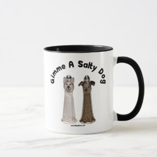 Salzige Hundesalz-und -pfeffer-Hunde Tasse