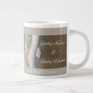 Salzige Küsse & Salzige Wünsche Beach House Küste Jumbo-Tasse