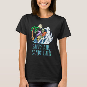 Salzige Luft Sandige Haare Strand Sommer Ozean Url T-Shirt