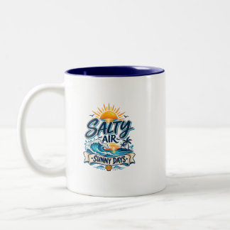 Salzige Luft Sonnige Tage Strand Kaffeetasse