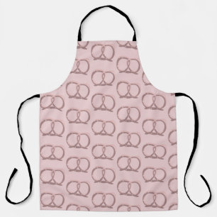 Salzige Pretzel-Drehmuster-Rosa Küche Schürze