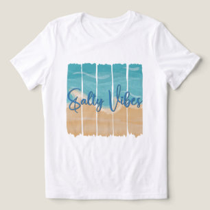 Salzige Stimmung Tropische Strandküste Ozeanwellen Tri-Blend Shirt