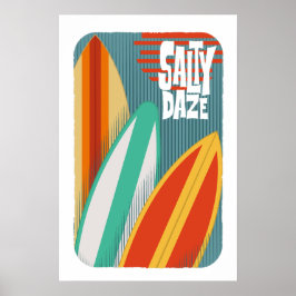 Salzige Tage Surfen Poster