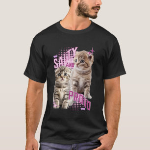 Salzige und stolze schottische Fold-Kätzchen Y2K K T-Shirt