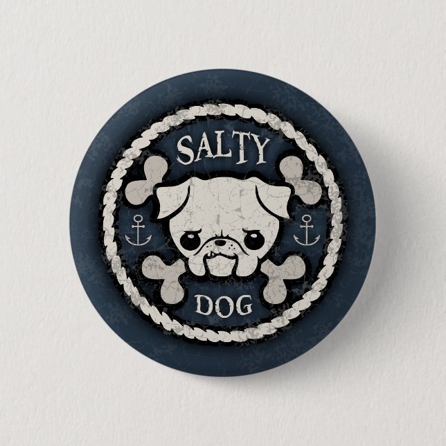 Salziger Hund - BD Button (Vorderseite)