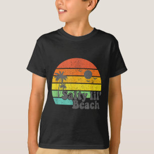 Salziger kleiner Strand Retro-Urlaub Lustiger Somm T-Shirt