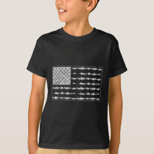 Salziger Papa-Geschenk Salzwasser-Angeln Amerikani T-Shirt