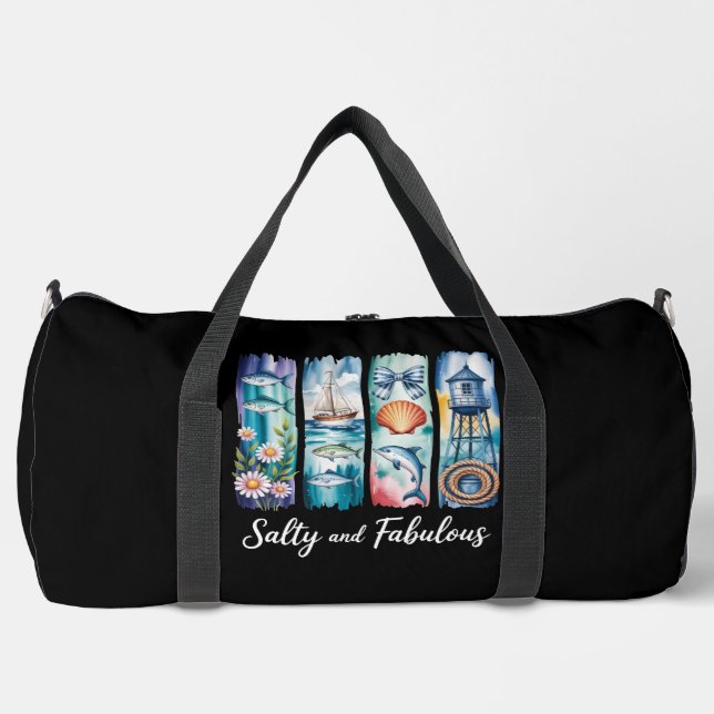 Salziges Fantastisches Meeresthema Leben Duffle Bag (Vorderseite)