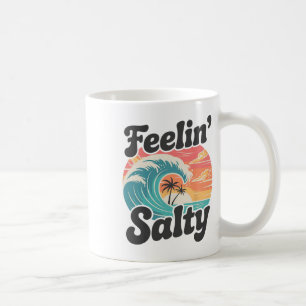 Salziges Gefühl Insel Urlaub Surfen Palme Retro B Kaffeetasse