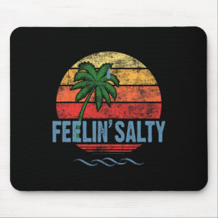Salziges Gefühl Insel Urlaub Surfen Palme Retro B Mousepad