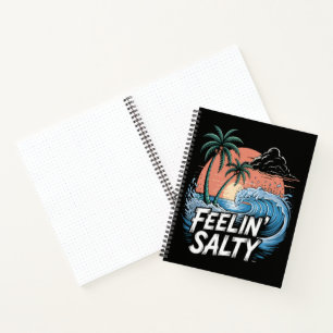 Salziges Gefühl Strand Sommerurlaub 70er Notizbuch