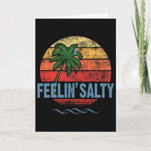 Salziges Insel Urlaub Surfen Palme Retro B Karte
