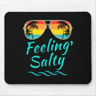 Salziges Insel Urlaub Surfen Palme Retro B Mousepad