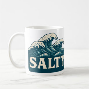 Salziges Teal Blau Surf Strand Wellen Nautilus Küs Kaffeetasse