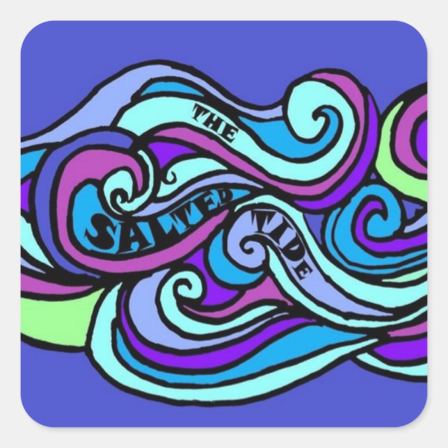 Salzkleber Quadratischer Aufkleber (Vorderseite)