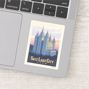 Salzsee-Tempel   Salt Lake City, Utah Aufkleber