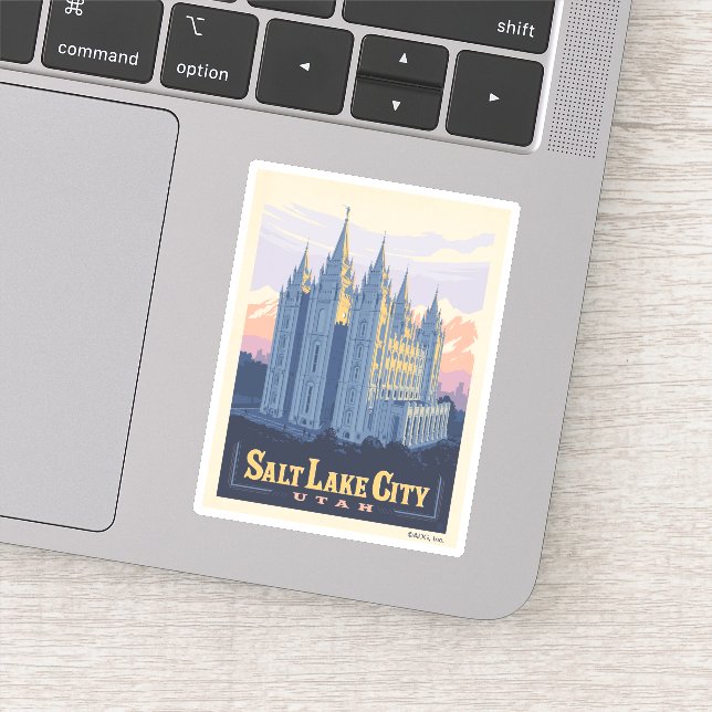 Salzsee-Tempel | Salt Lake City, Utah Aufkleber (Detail)