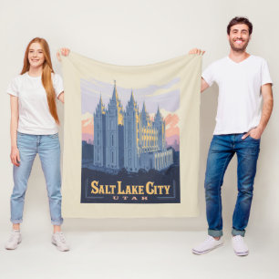 Salzsee-Tempel   Salt Lake City, Utah Fleecedecke