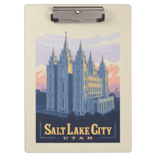 Salzsee-Tempel Salt Lake City, Utah Klemmbrett