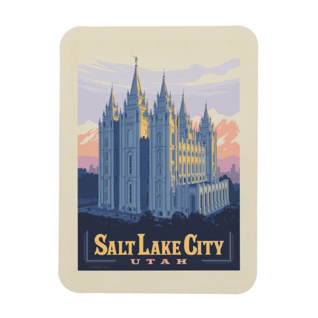 Salzsee-Tempel | Salt Lake City, Utah Magnet (Vertikal)