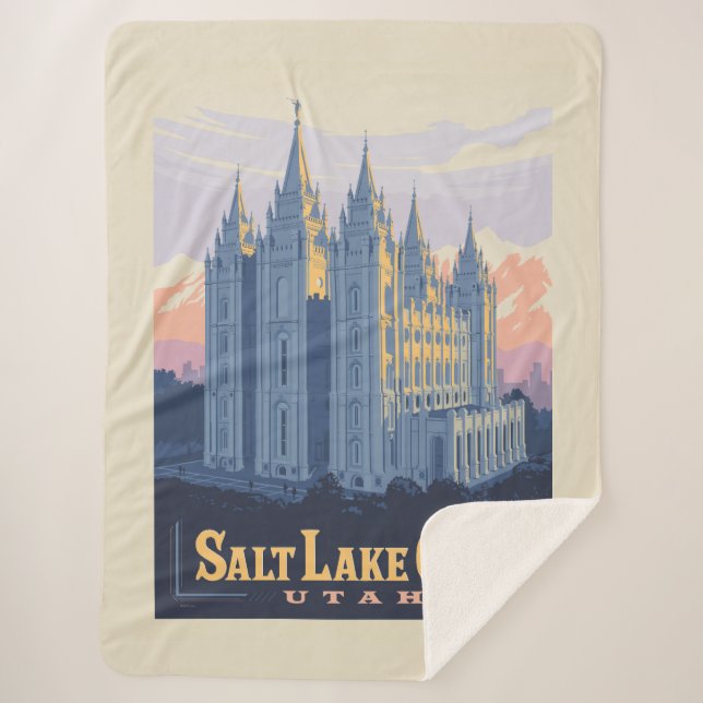 Salzsee-Tempel | Salt Lake City, Utah Sherpadecke (Vorderseite)