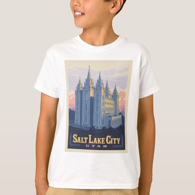 Salzsee-Tempel | Salt Lake City, Utah T-Shirt (Vorderseite)