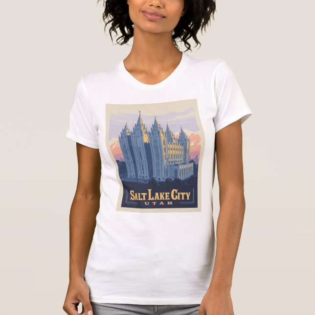 Salzsee-Tempel | Salt Lake City, Utah T-Shirt (Vorderseite)